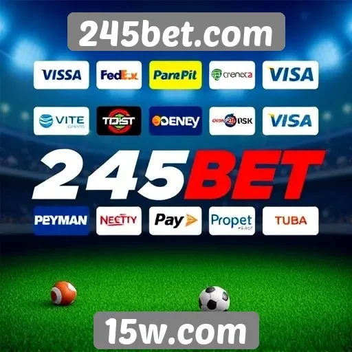 Opções de pagamento disponíveis no 245bet.com